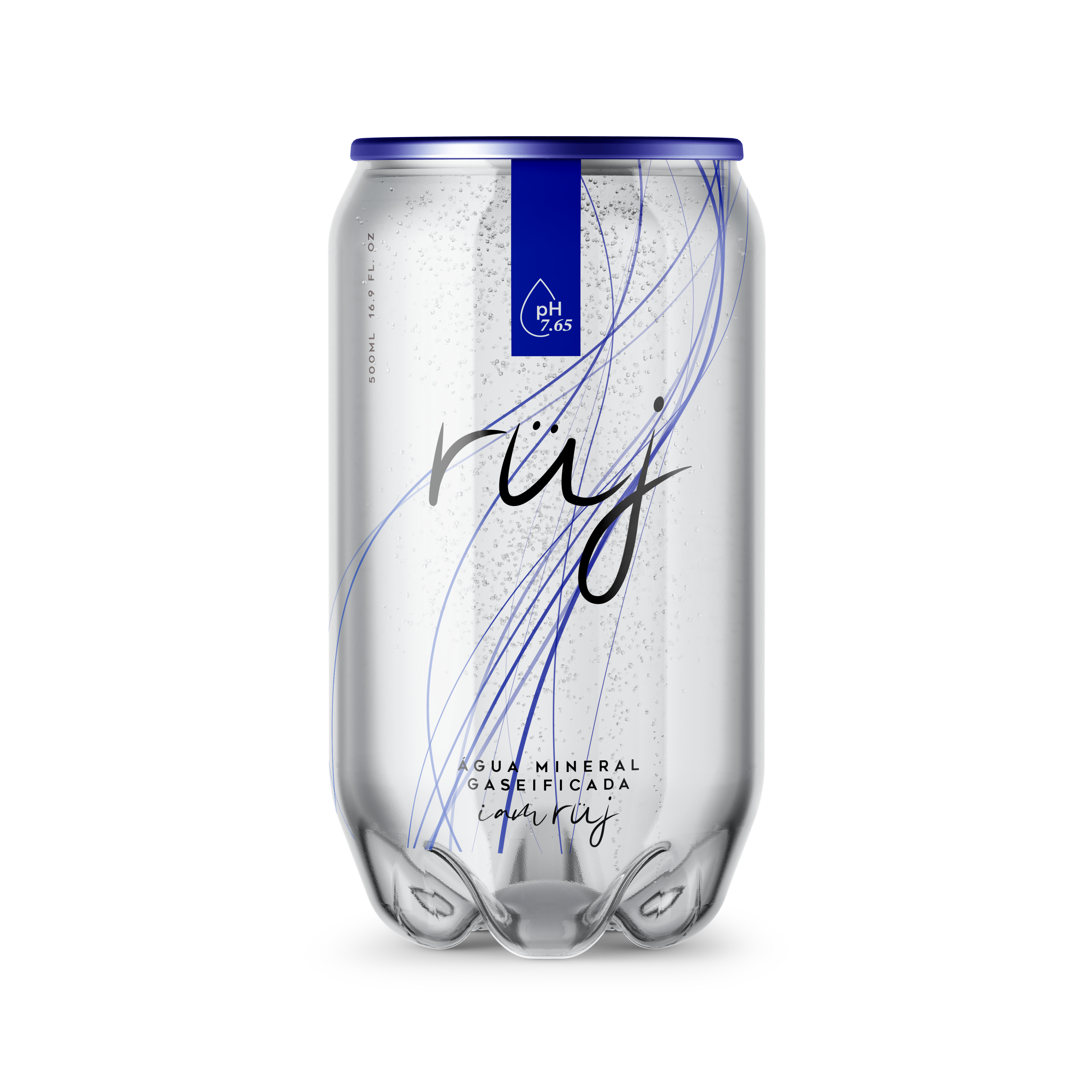 RÜJ sparkling natural mineral water — can